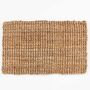 Sandsend Natural Handwoven Jute Door Mat, thumbnail 2 of 3