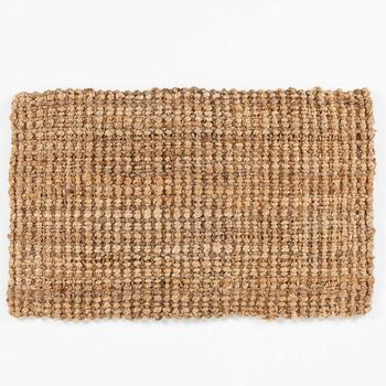 Sandsend Natural Handwoven Jute Door Mat, 2 of 3