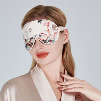 Silk Eye Mask Royal Peacock Pink, 3 of 6