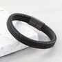 Personalised Men's Leather Braided Bracelet, thumbnail 1 of 8