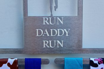 Personalised Male Finisher Medal Display Hanger, 4 of 4