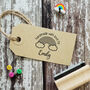 Personalised Rainbow Hand Made By Rubber Stamp, thumbnail 1 of 2