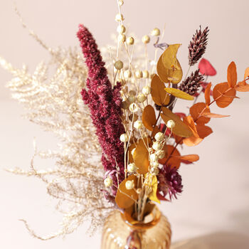 Earthly Amber Dried Flower Posy With Vase, 2 of 4
