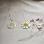 Daisy Flower Sterling Silver Or 24ct Gold Necklace, thumbnail 4 of 8
