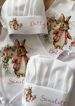 Personalised Kids Pink Bunny Baking Gift Set, 5 of 5