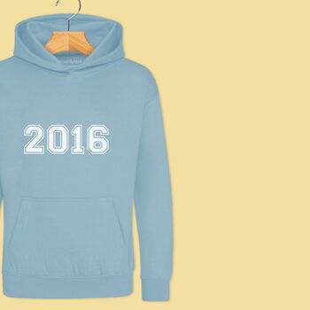 'Birth Year' Personalised Hoodie For Boys And Girls, 5 of 8