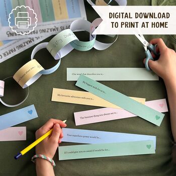 Daddy Is Amazing Printable Paper Chains, Digital Download, 2 of 11