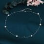 Genuine Pearl Choker Necklace Sterling Silver, thumbnail 2 of 12