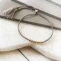 9ct Gold Beaded Silk Tassel Bracelet, thumbnail 3 of 8