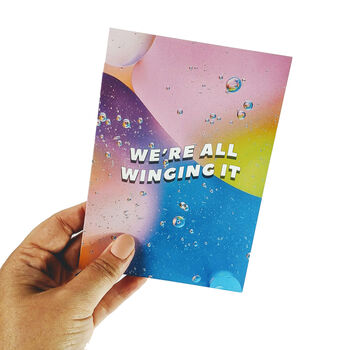 'We're All Winging It' Greetings Card, 3 of 3