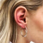 Silver Spiral Curl Statement Hoop Earrings, thumbnail 1 of 7