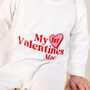 My First Valentines Embroidered Personalised Love Heart Sweatshirt Jumper, thumbnail 5 of 7