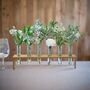 Barn Wedding Centrepiece Wooden Tray With Six Vases, thumbnail 1 of 4