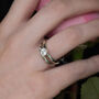 Solid Gold White Sapphire Solitaire Engagement Ring, thumbnail 3 of 5