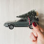 Back To The Future Delorean Car With Christmas Tree, thumbnail 1 of 2