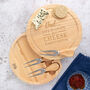 'Life Is Grate' Pun Cheese Board Personalised Gift Set, thumbnail 1 of 5