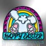 Happy Easter Bunny Paws Rainbow Enamel Pin, thumbnail 3 of 8