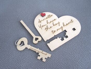 Key To My Heart Valentine's Keepsake Card, 2 of 4