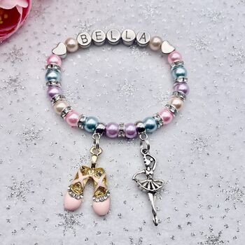 Personalised Ballerina Bracelet. Ballet Gift, 5 of 11