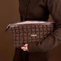 Expandable Makeup Bag Quilted Chocolate, thumbnail 2 of 5