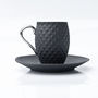 Black Espresso Cup With Silver Or Gold Handle, thumbnail 1 of 5