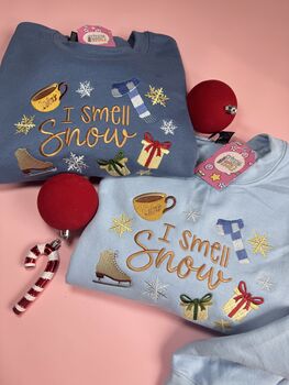 I Smell Snow Embroidered Sweatshirt, 2 of 5