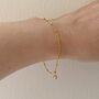 Gold Filled Rose Pearl Dotted Bracelet, thumbnail 8 of 9