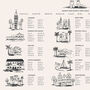 Bespoke Hand Illustrated 'Locations' Wedding Table Plan, thumbnail 2 of 3