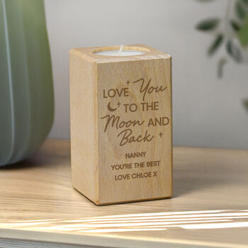 Personalised 'Love You To The Moon' Tealight Holder, 3 of 4