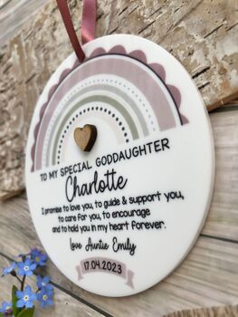 Goddaughter Personalised Plaque, 2 of 3