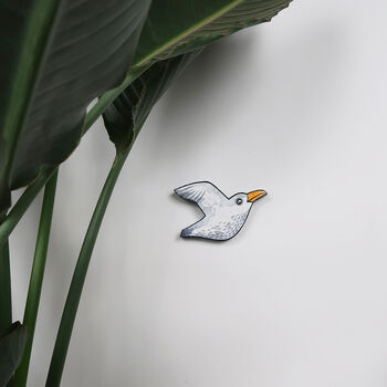 Hand Painted Wooden Flying Seagull Wall Hanging, 6 of 6