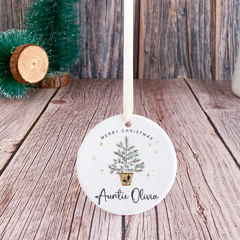 Personalised Christmas Ornament For Auntie, 2 of 6