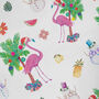 Christmas Flamingo Gift Wrapping Paper Roll Or Folded, thumbnail 3 of 3