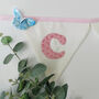 Luxury Cream, Pink And Blue Personalised Name Bunting, thumbnail 8 of 12