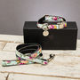 The Barnes Blue Floral Dog Collar And Lead Set, thumbnail 1 of 5