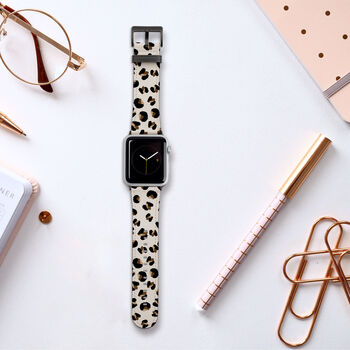 Leopard Vegan Leather Apple Watch Band, 3 of 6