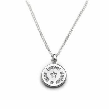 Sterling Silver Travel Under A Star Lucky Necklace, 3 of 4