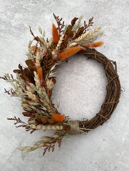 Large Dried Flower Autumn Wreath, 12 of 12