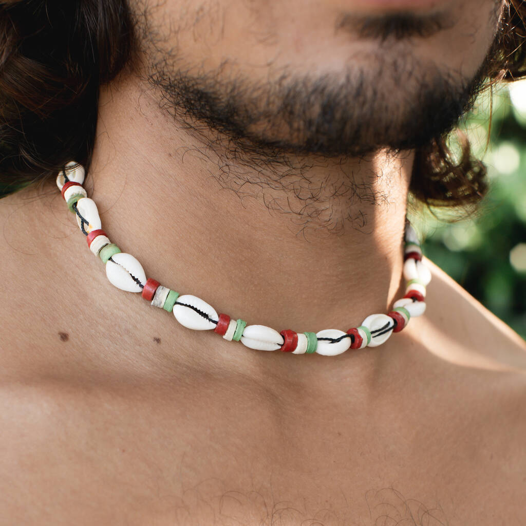 Jewdreamer Surfer Necklace for Men Puka Shell Palestine | Ubuy
