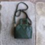 Handmade Green Leather Handbag For Women Personalised, thumbnail 5 of 12