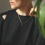 18k Gold Dual Chain Necklace With Ball Pendant, thumbnail 2 of 7