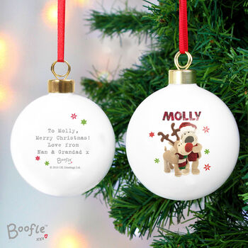 Personalised Boofle Christmas Reindeer Bauble, 5 of 6