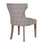 Taupe Linen Button Back Dining Chair, thumbnail 2 of 2