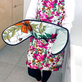 Double Oven Gloves Vivid Garden Blooms Floral, 2 of 12