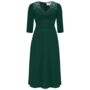 Veronica Dress In Hampton Green 1940s Vintage Style, thumbnail 1 of 2