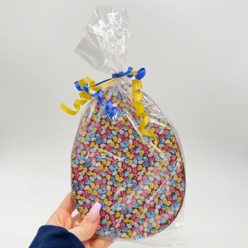 Large Flat Milk Chocolate Splat Easter Flegg Egg, 4 of 4