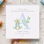 Personalised Peter Rabbit Christening Card *Also Available In Pink, thumbnail 1 of 4
