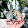 Personalised Photo First Christmas Engaged Decoration, thumbnail 9 of 9