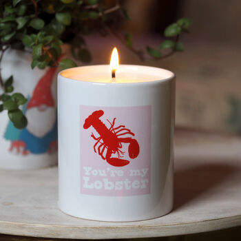 Personalised Lobster Ceramic Candle, 2 of 5