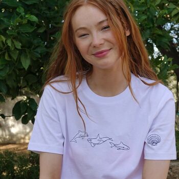 Ocean Embroidered T Shirt, 2 of 4